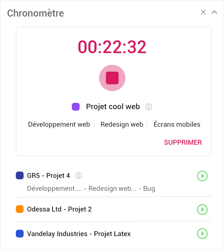 chronomètre nutcache