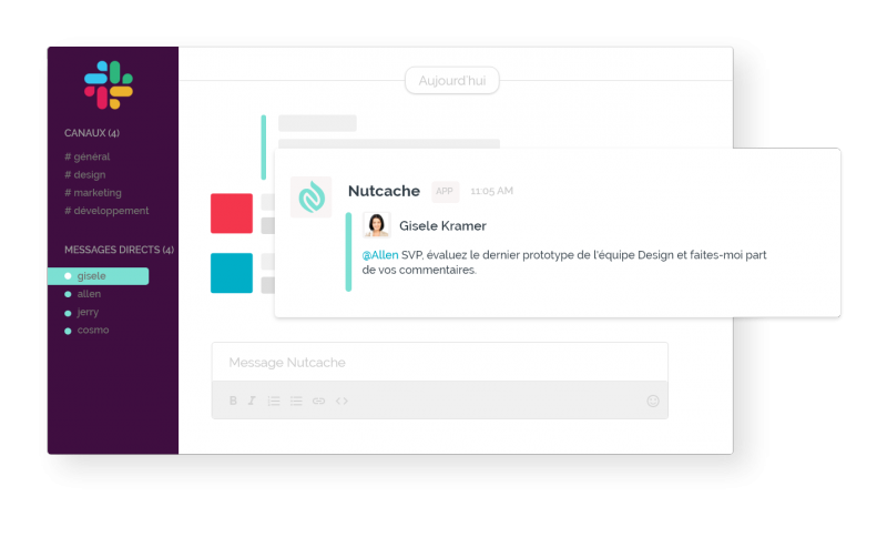 intégrations Gmail et Slack