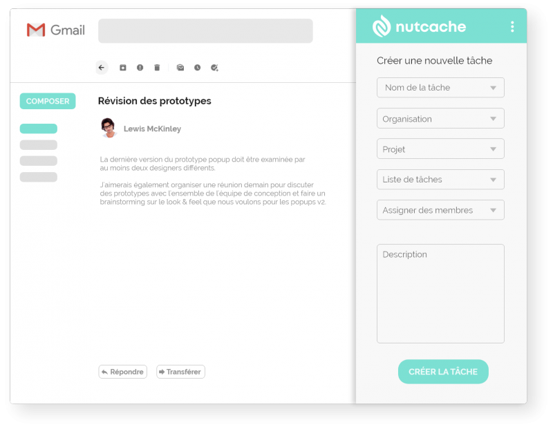 intégrations Gmail et Slack